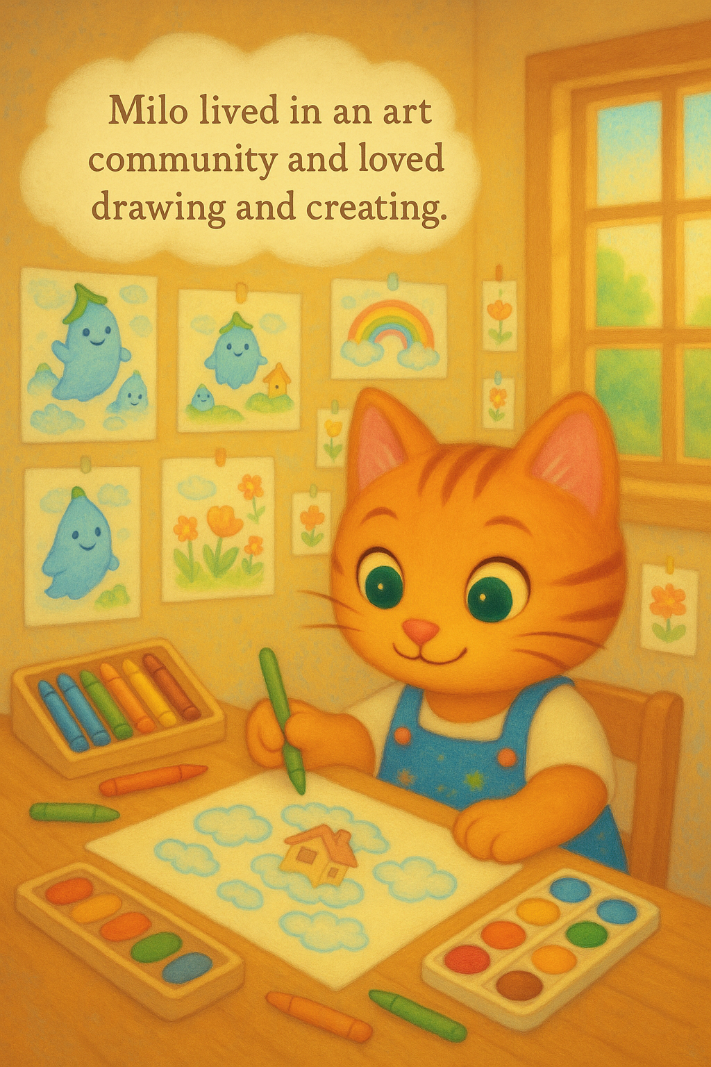 Milo Cat's Magic Paintbrush page 1