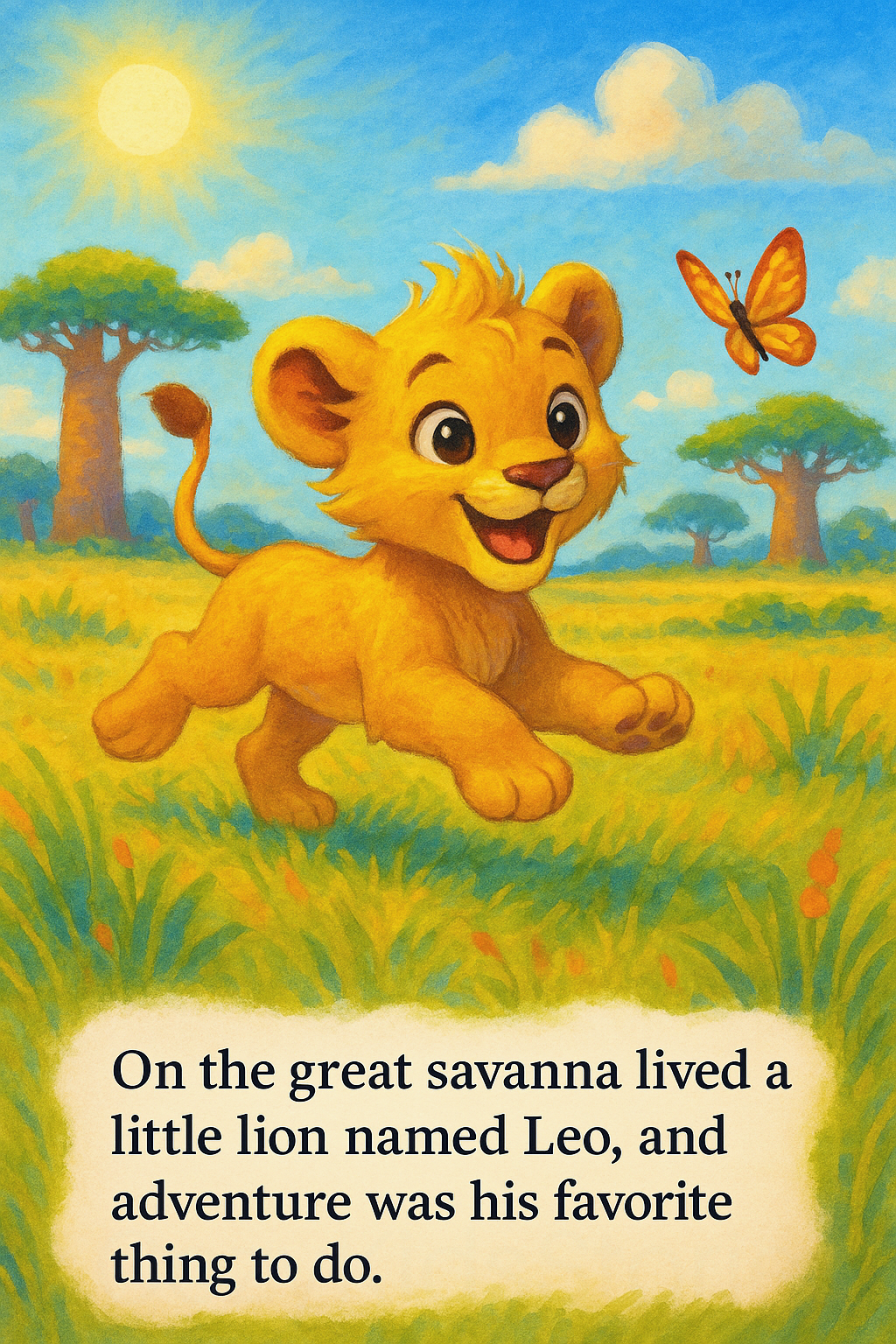 Leo, The Lion Cub's River Adventure page 1