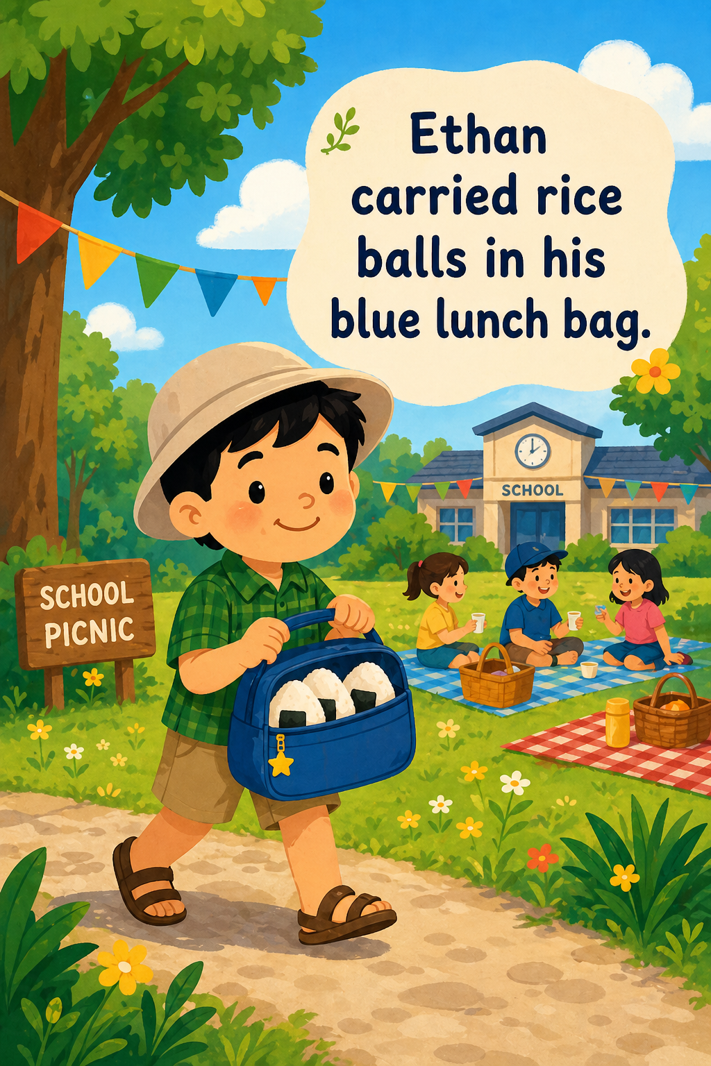 Ethan and the Picnic Quilt page 1