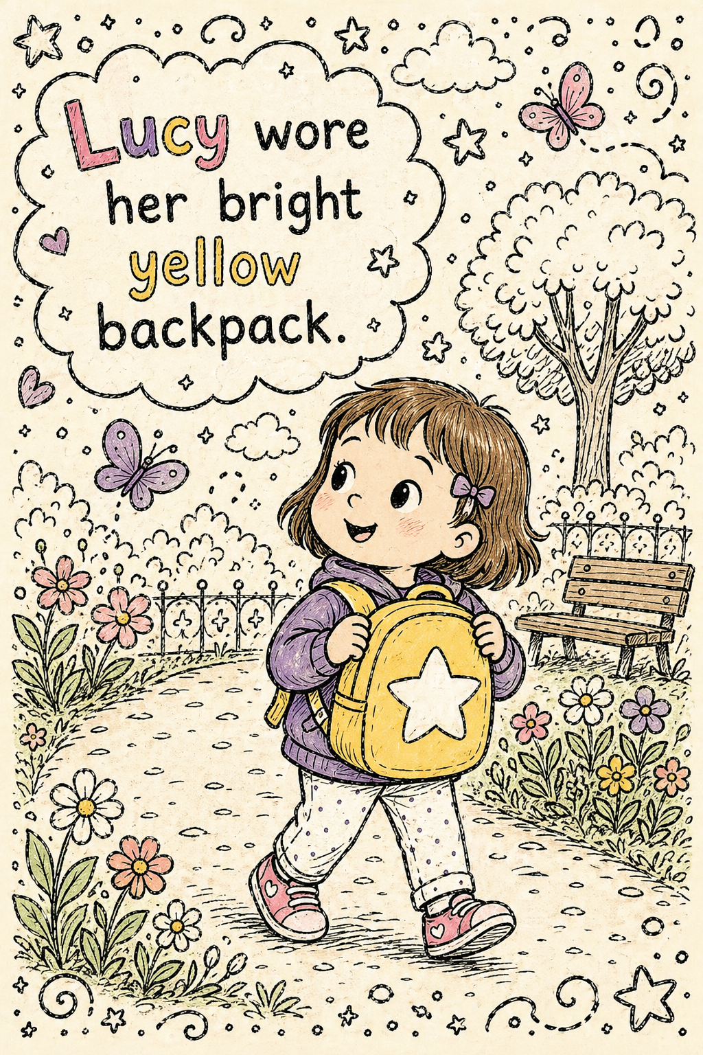 Lucy Stays with the Bright Backpack page 1