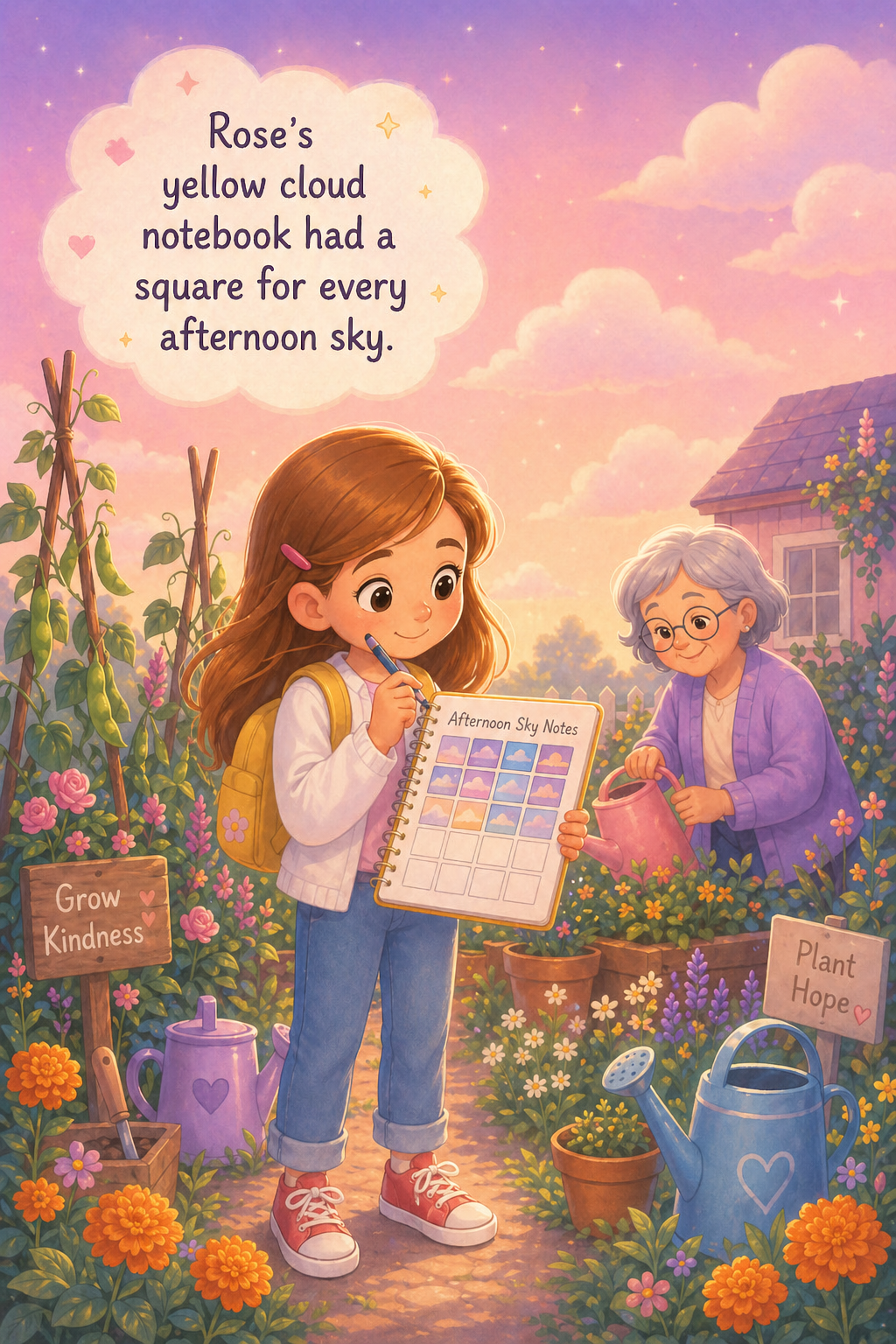 Rose and the Cloud Notebook page 1